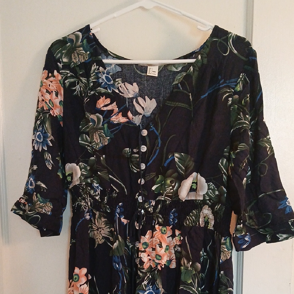 H&M Floral Bell Sleeve Maxi Sundress - Picture 4 of 12